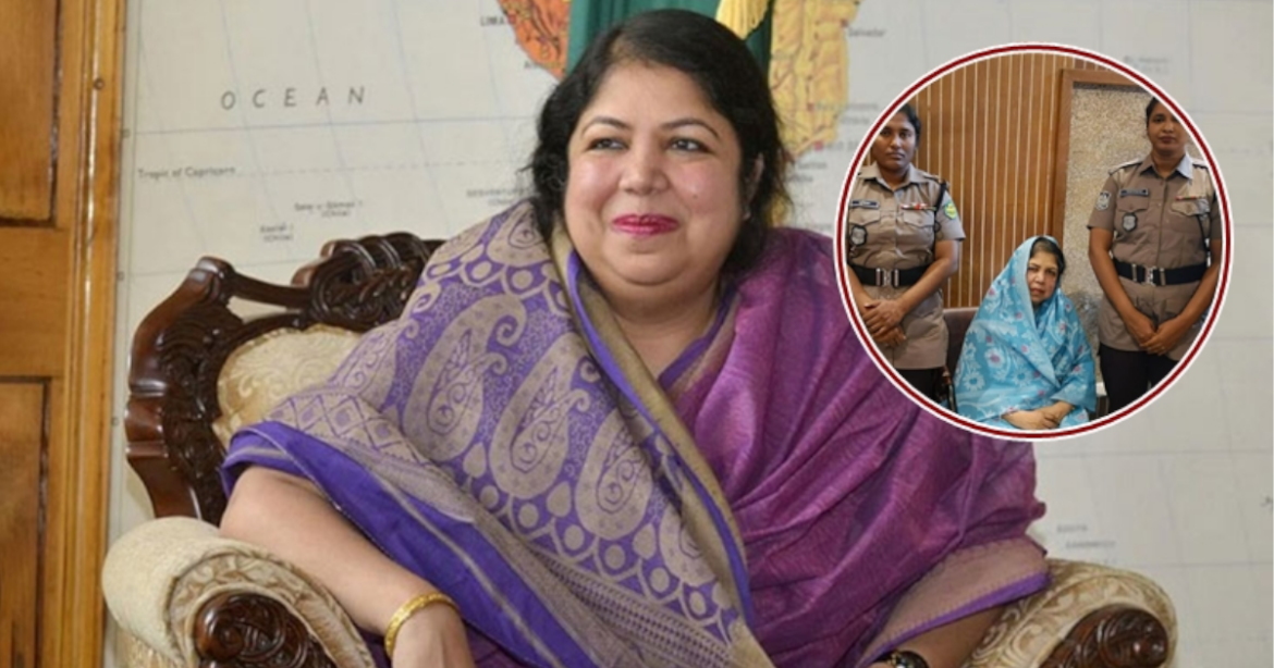 লালবাগ থানায় করা হত্যাচেষ্টা ও ভাঙচুর মামলায় গ্রেপ্তার সাবেক স্পিকার শিরীন শারমিন।