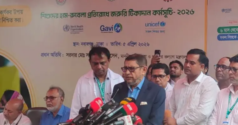 সারাদেশে ৩ মে হামের টিকা সরবরাহ করা হবে: স্বাস্থ্যমন্ত্রী