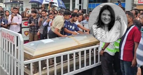 দেশে ফিরেছেন কনটেন্ট ক্রিয়েটর কারিনা কায়সার। তবে নিথর দেহে। বিকাল ৪টা ৫০ মিনিটে তাঁর মরদেহবাহী ফ্লাইট হযরত শাহজালাল বিমানবন্দর অবতরণ করে।