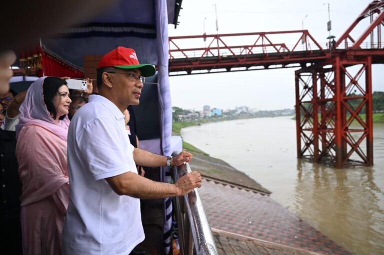 সিলেটে সৌন্দর্যবর্ধন ও বন্যা প্রতিরোধী অবকাঠামো নির্মাণ প্রকল্পের উদ্বোধন