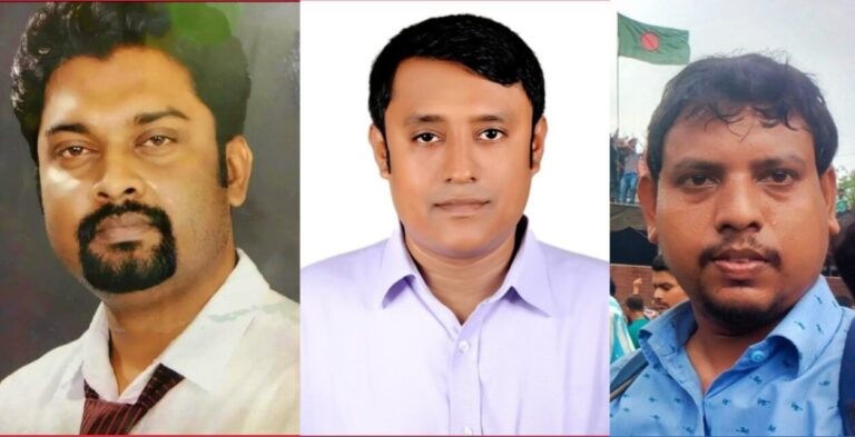 জুলাই জার্নালিস্ট ইউনিটির আহ্বায়ক সাইফুর সাগর, সদস্য সচিব কামরুল, যুগ্ম সচিব আবদুর রহিম