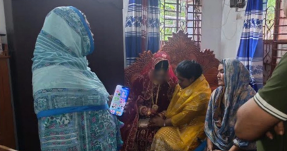 চুয়াডাঙ্গা জেলায় বাল্যবিবাহ চলাকালে অভিযান চালিয়ে ১৪ বছর বয়সী এক কিশোরীর বিয়ে বন্ধ করে দিয়েছে উপজেলা প্রশাসন।