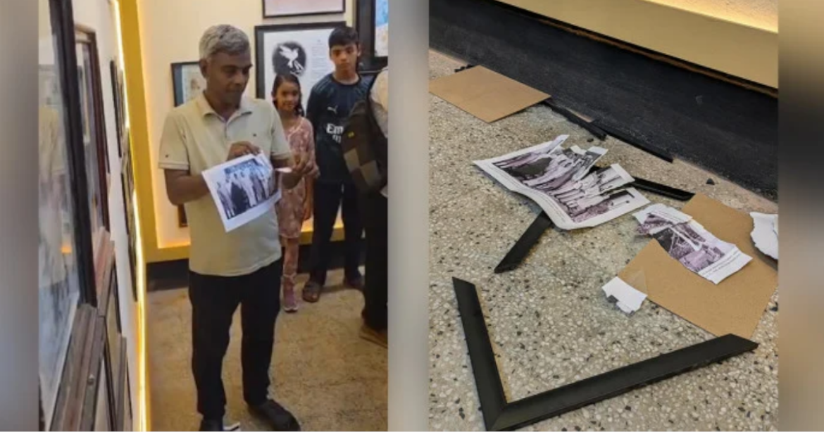 ডাকসু সংগ্রহশালায় টাঙানো মুহাম্মদ আলী জিন্নাহর ছবি ছিঁড়ে ফেলেছেন বিশ্ববিদ্যালয়ের সাবেক শিক্ষার্থী আবু তৈয়ব হাবিলদার।