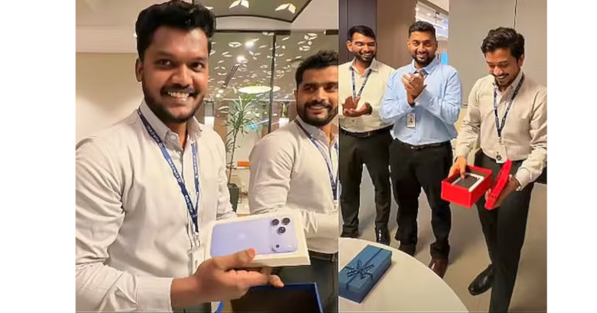অফিসের প্রত্যেক কর্মীকে নতুন আইফোন উপহার দিয়ে সামাজিক যোগাযোগমাধ্যমে প্রশংসা কুড়াচ্ছেন সংযুক্ত আরব আমিরাত ভিত্তিক একটি প্রতিষ্ঠানের মালিক।