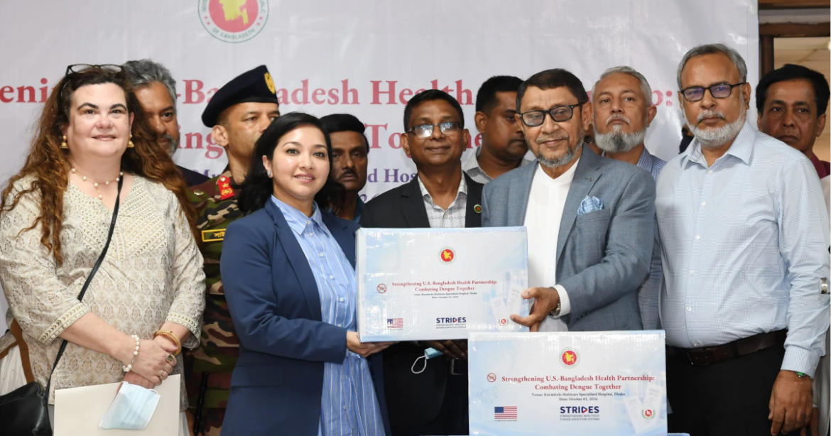 পাঁচ লাখ ডেঙ্গু এনএসআই র‌্যাপিড ডায়াগনস্টিক টেস্ট কিট দিয়েছে যুক্তরাষ্ট্র।