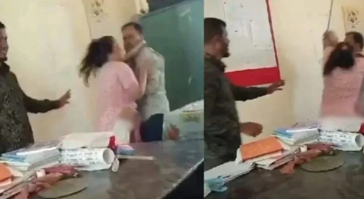 বিদ্যালয়ে নারী শিক্ষকের সঙ্গে প্রধান শিক্ষকের মারামারি, ভিডিও ভাইরাল